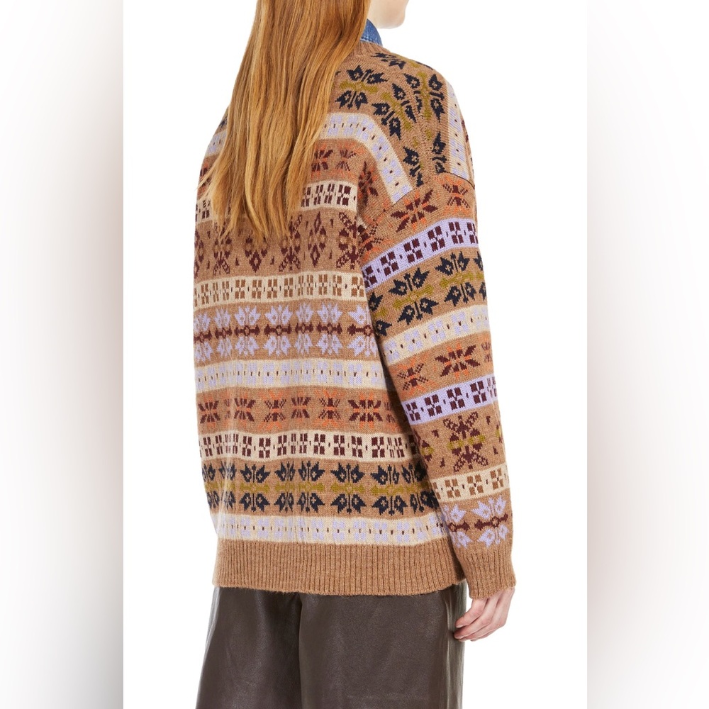 NWT Weekend Max Mara Eccelso Jacquard Alpaca & Wool Blend Cardigan - Picture 2 of 7